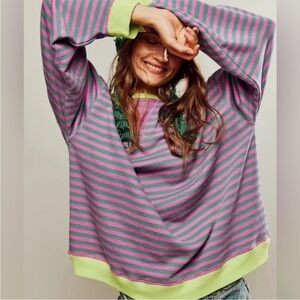 Classic Striped Oversized Crewneck